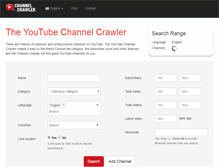Tablet Screenshot of channelcrawler.com